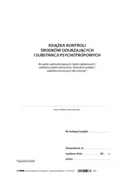 Książka kontroli środków odurzających i psychotropowych A4 - 100 kart