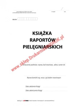 Książka raportów pielęgniarskich A4 - 100 kart