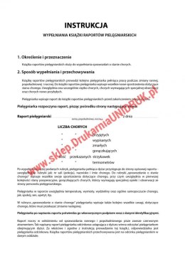 Książka raportów pielęgniarskich A4 - 100 kart