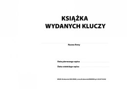 Książka wydanych kluczy A-4 pozioma, oprawa miękka, numerowana