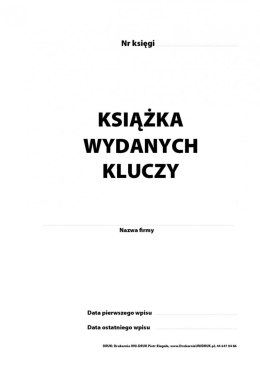 Książka wydanych kluczy oprawa twarda, numerowana