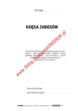 Księga Zabiegów A4 - 100 kart