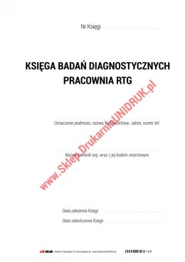 Księga pracowni RTG analogowa A4 - 100 kart