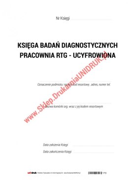 Księga pracowni RTG cyfrowa A4 - 100 kart