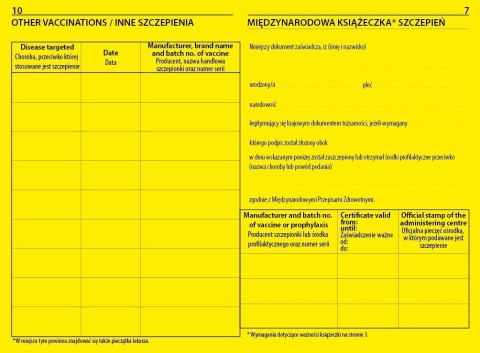 Międzynarodowa Książeczka Szczepień Międzynarodowa Książeczka Szczepień