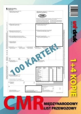 Międzynarodowy List przewozowy CMR 1+4 100k