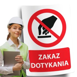 Naklejka 20x30 cm ZAKAZ DOTYKANIA