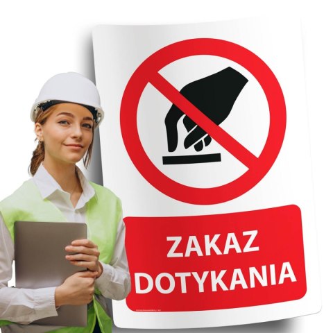 Naklejka 20x30 cm ZAKAZ DOTYKANIA Naklejka 20x30 cm ZAKAZ DOTYKANIA