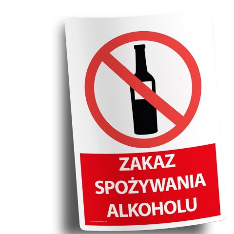 Naklejka 20x30 cm ZAKAZ SPOŻYWANIA ALKOHOLU Naklejka 20x30 cm ZAKAZ SPOŻYWANIA ALKOHOLU