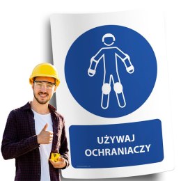 Naklejka 20x30cm UŻYWAJ OCHRANIACZY