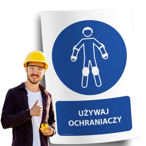 Naklejka 20x30cm UŻYWAJ OCHRANIACZY Naklejka 20x30cm UŻYWAJ OCHRANIACZY