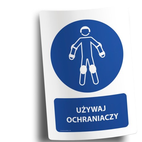 Naklejka 20x30cm UŻYWAJ OCHRANIACZY Naklejka 20x30cm UŻYWAJ OCHRANIACZY
