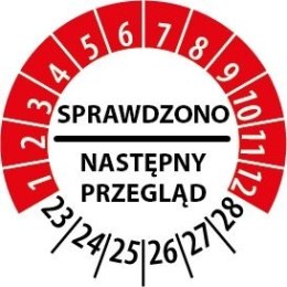 Naklejka inspekcyjna, kontrolka 30 mm / 48 szt.