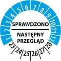 Naklejka inspekcyjna, kontrolka 40 mm / 30 szt.