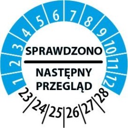 Naklejka inspekcyjna, kontrolka 40 mm / 30 szt.