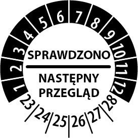 Naklejka inspekcyjna, kontrolka 40 mm / 30 szt. Naklejka inspekcyjna, kontrolka 40 mm / 30 szt.