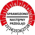 Naklejka inspekcyjna, kontrolka 40 mm / 30 szt.