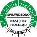 Naklejka inspekcyjna, kontrolka 40 mm / 30 szt.