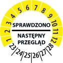 Naklejka inspekcyjna, kontrolka 40 mm / 30 szt.