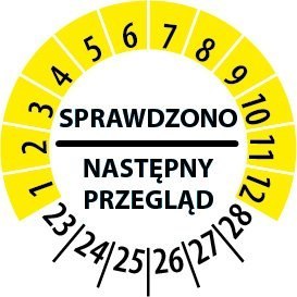 Naklejka inspekcyjna, kontrolka 40 mm / 30 szt. Naklejka inspekcyjna, kontrolka 40 mm / 30 szt.