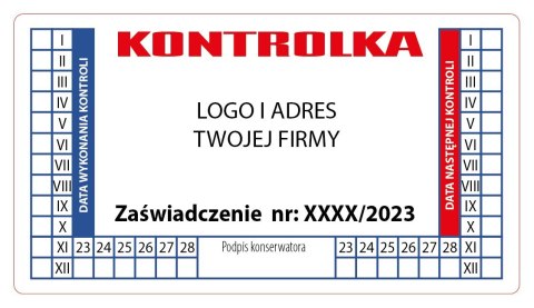 Naklejka na gaśnicę - 200 szt. Naklejka na gaśnicę - 200 szt.
