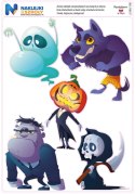 Naklejki Halloween - zestaw 5 sztuk