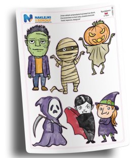 Naklejki Halloween - zestaw 6 sztuk