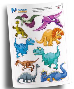 Naklejki z dinozaurami - zestaw 9 sztuk