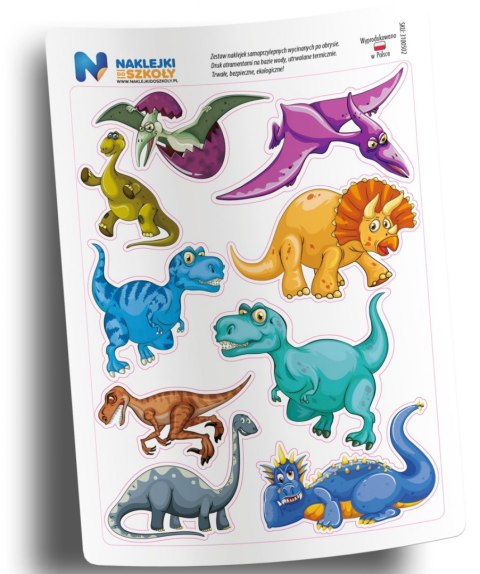 Naklejki z dinozaurami - zestaw 9 sztuk Naklejki z dinozaurami - zestaw 9 sztuk