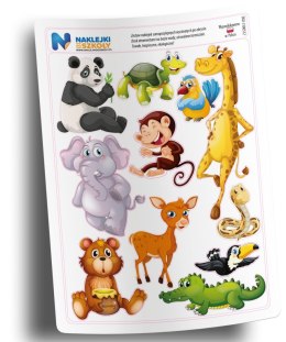 Naklejki z dzikimi zwierzętami - zestaw 11 sztuk
