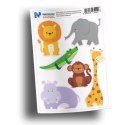 Naklejki z dzikimi zwierzętami - zestaw 6 sztuk Naklejki z dzikimi zwierzętami - zestaw 6 sztuk