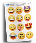 Naklejki z emotikonami - zestaw 12 sztuk