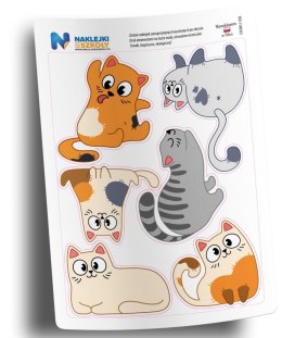 Naklejki z kotami - zestaw 6 sztuk