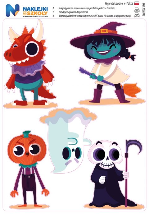 Naprasowanki Halloween - zestaw 5 sztuk Naprasowanki Halloween - zestaw 5 sztuk