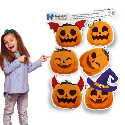 Naprasowanki dynia Halloween - zestaw 6 sztuk Naprasowanki dynia Halloween - zestaw 6 sztuk