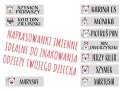 Naprasowanki imienne, imienniki - 48 sztuk