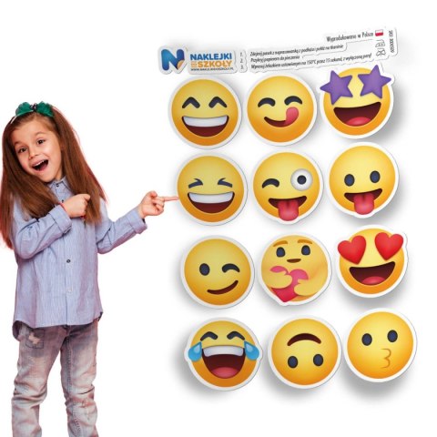 Naprasowanki z emotikonami - zestaw 12 sztuk Naprasowanki z emotikonami - zestaw 12 sztuk