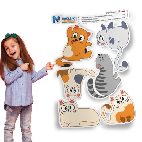 Naprasowanki z kotami - zestaw 6 sztuk Naprasowanki z kotami - zestaw 6 sztuk