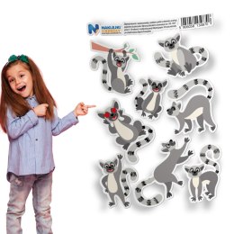 Naprasowanki z lemurami - zestaw 8 sztuk