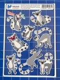 Naprasowanki z lemurami - zestaw 8 sztuk