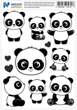 Naprasowanki z misiem panda - zestaw 11 sztuk