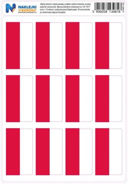 Naprasowanki z polską flagą - zestaw 12 sztuk