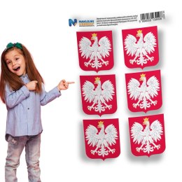 Naprasowanki z polskim godłem - zestaw 6 sztuk