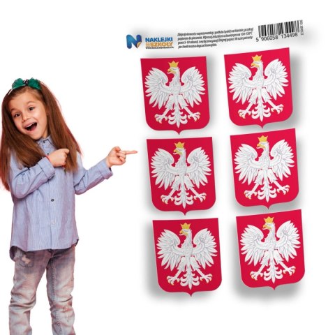 Naprasowanki z polskim godłem - zestaw 6 sztuk Naprasowanki z polskim godłem - zestaw 6 sztuk