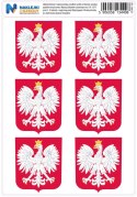 Naprasowanki z polskim godłem - zestaw 6 sztuk