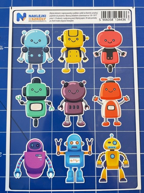 Naprasowanki z robotami - zestaw 9 sztuk Naprasowanki z robotami - zestaw 9 sztuk