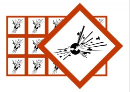 Piktogramy GHS01 - substancje wybuchowe 150 sztuk