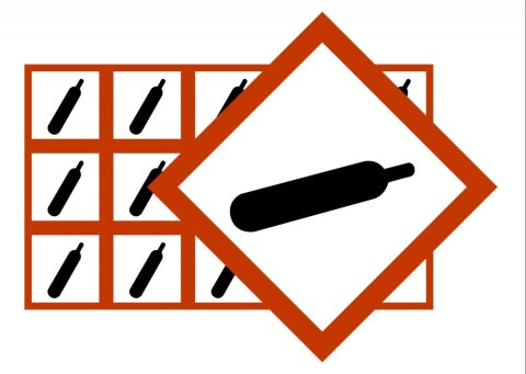 Piktogramy GHS04 - gazy pod ciśnieniem 150 sztuk Piktogramy GHS04 - gazy pod ciśnieniem 150 sztuk