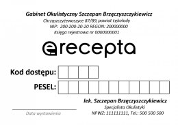 Potwierdzenie wydania e-recepty - druk