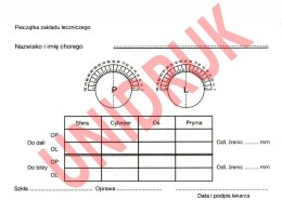 Recepta okularowa - druk